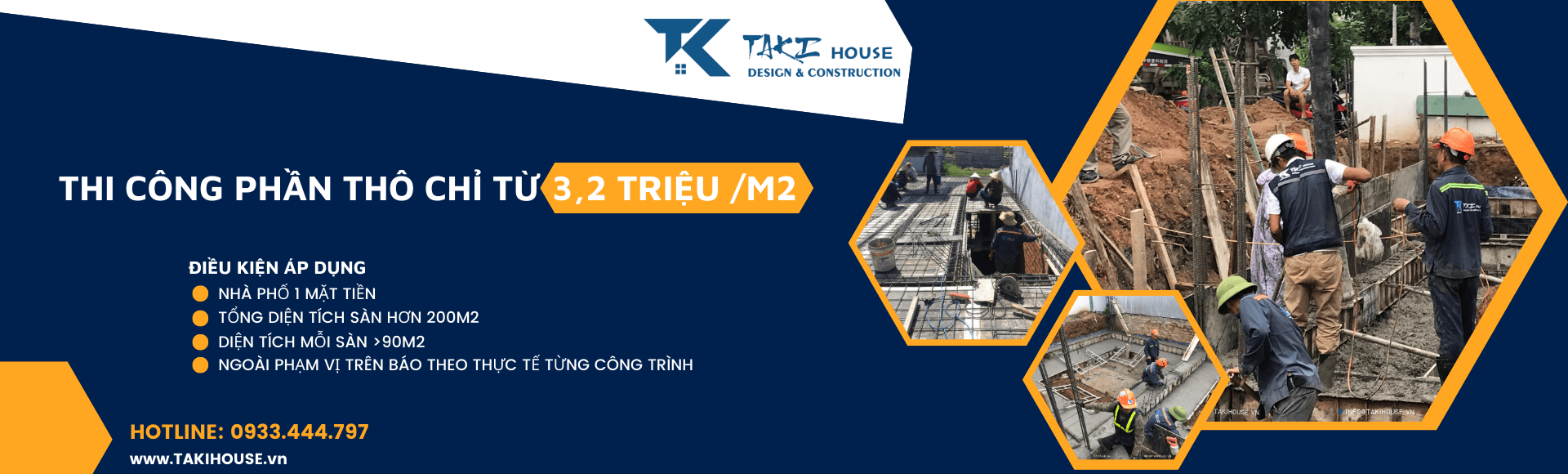 Báo giá thi công trọn gói nhà Đà Nẵng chi tiết 2 Bảng báo giá thi công thô Đà Nẵng TAKI HOUSE