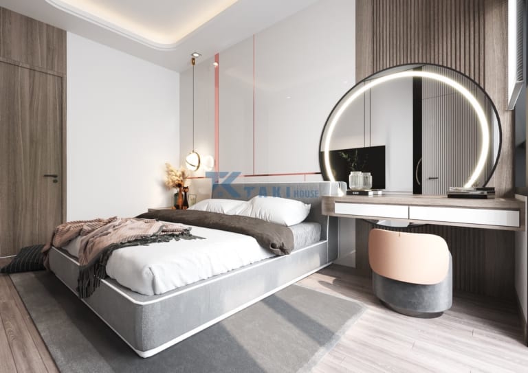 Mặt tiền nhà phố 3 tầng thông thoáng hiện đại - nội thất
