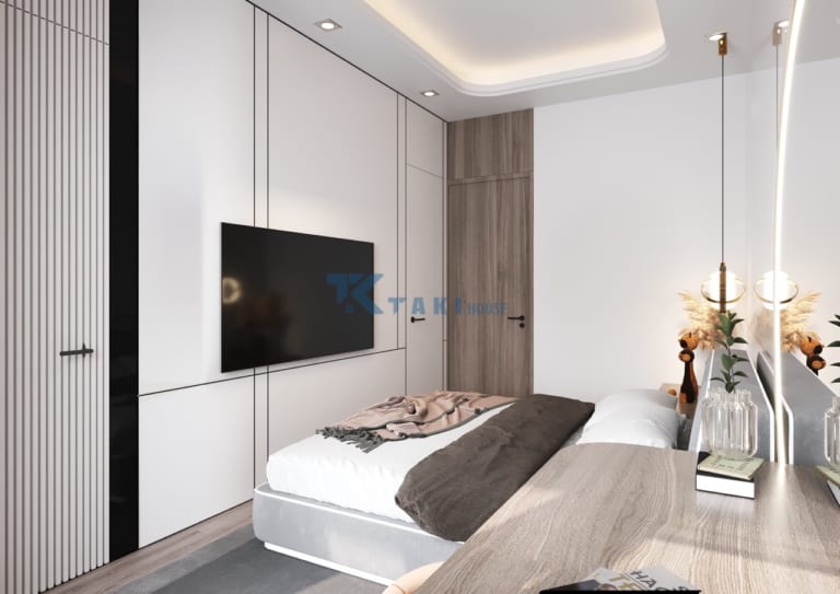 Mặt tiền nhà phố 3 tầng thông thoáng hiện đại - nội thất