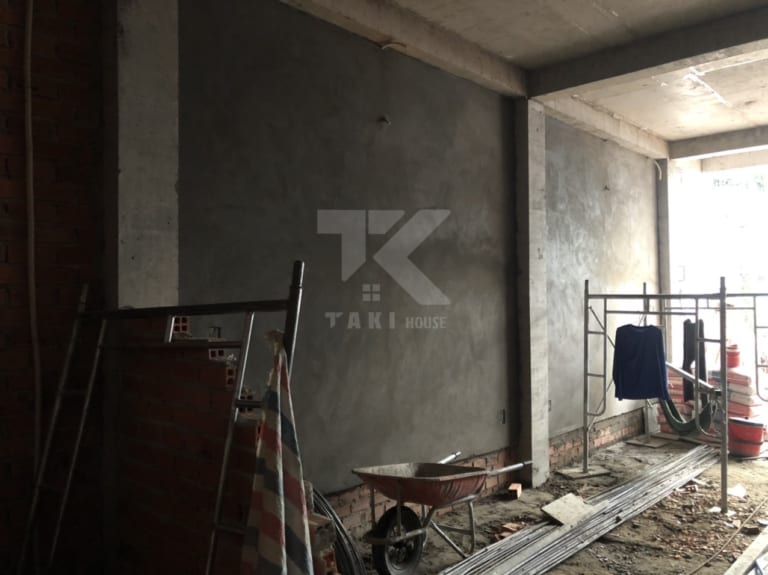 Thi công trọn gói nhà phố 4 tầng trong kiệt mặt tiền tối giản thông thoáng