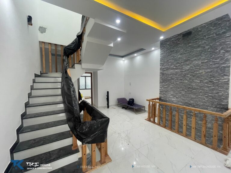 thi công nhà phố 2 tầng Đà Nẵng mặt tiền hiện đại, móng băng 1 phương