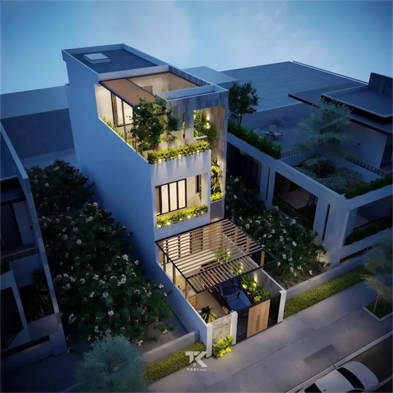 Thiết kế nhà 2 tầng 1 tum sang trọng và hiện đại