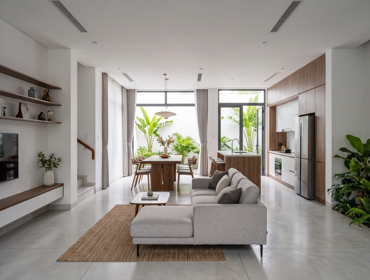 xu hướng thiết kế nội thất nhà phố 2026