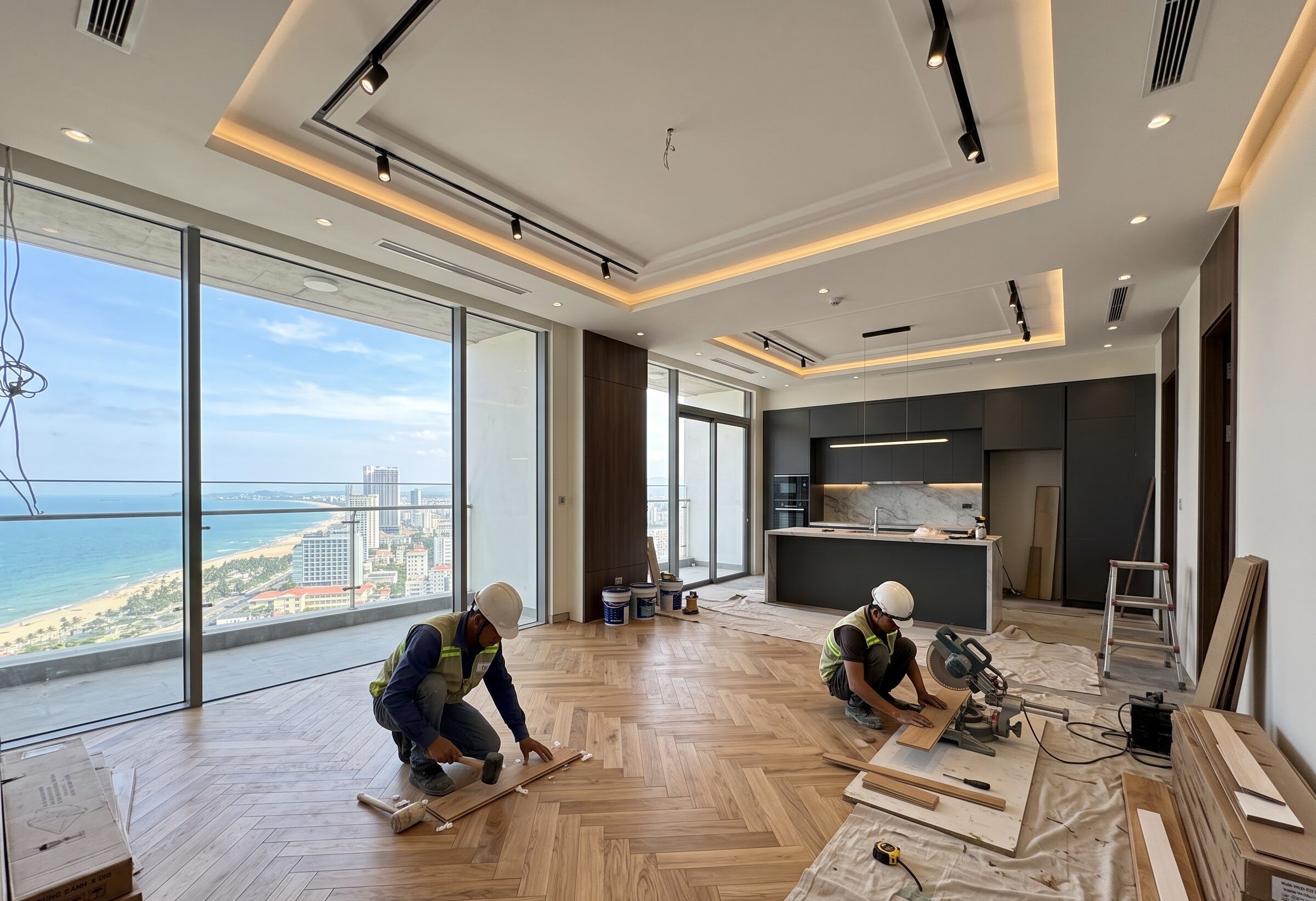 Lắp đặt nội thất căn hộ hoàn thiện đúng tiến độ - Takihouse